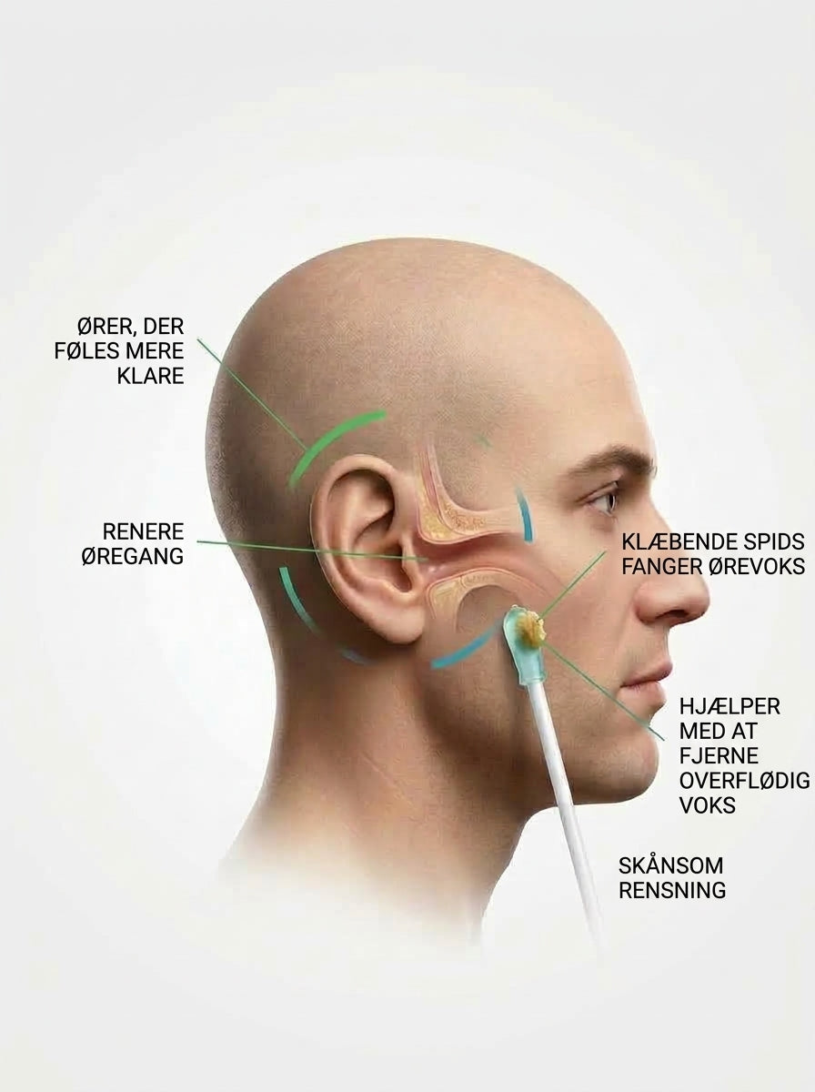Ørepinden: Fri for ørevoks, pine, svimmelhed og tinnitus